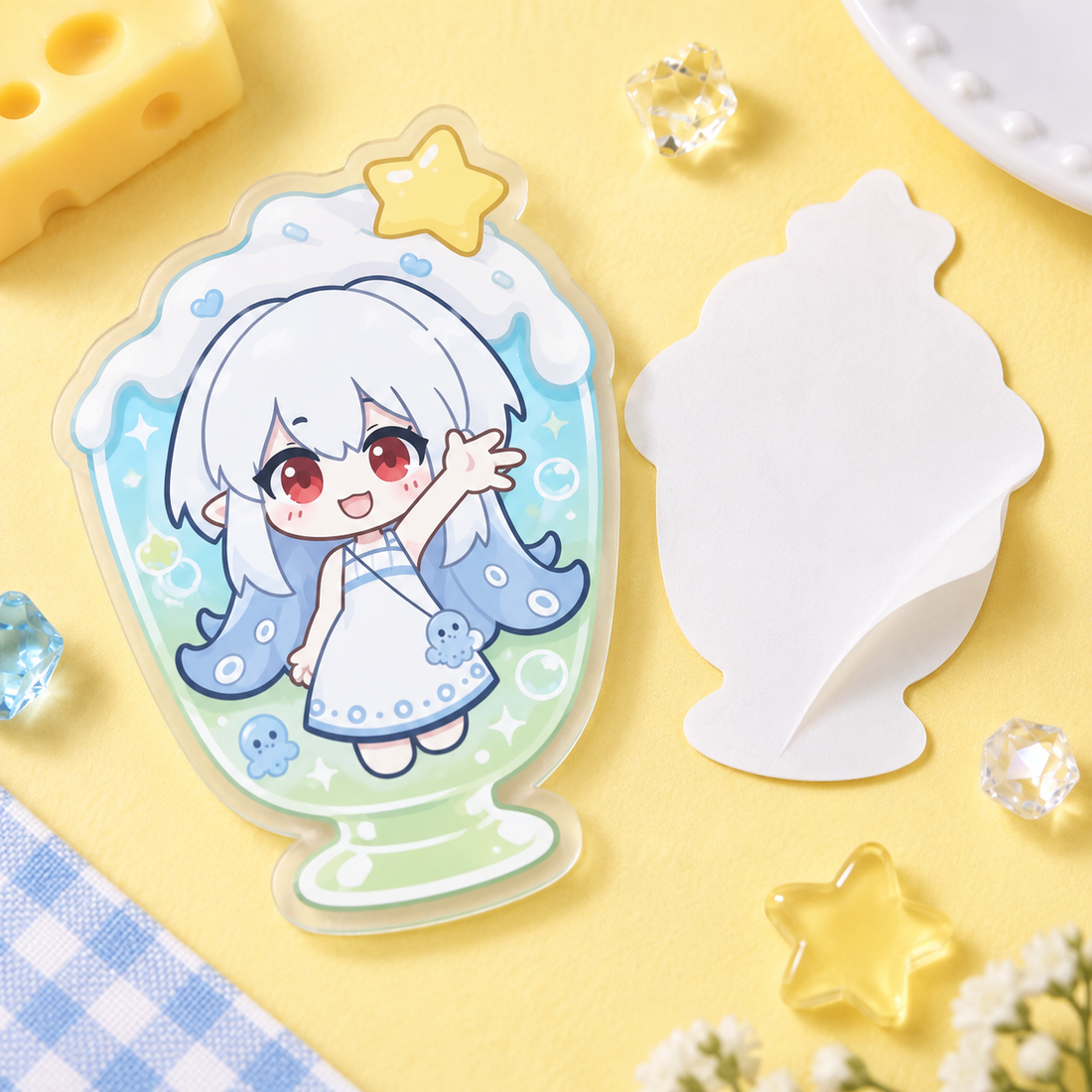 Custom Ice Cream Cup Die-Cut Sticker