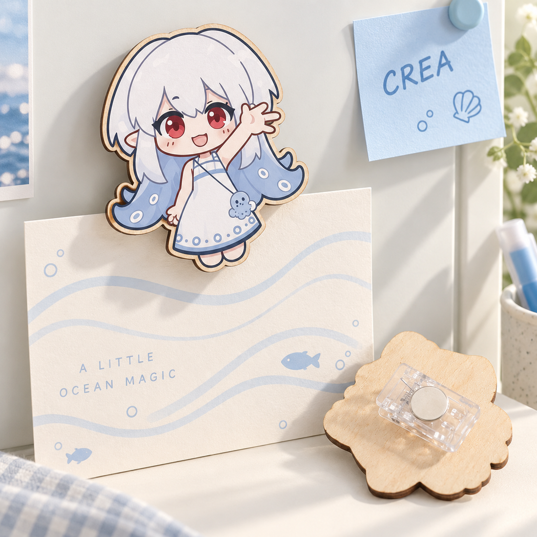 Wood Fridge Magnet Clip