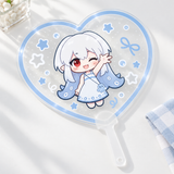 Custom Heart-Shaped PVC Fan