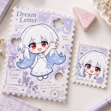 Postcard with Embedded Square Stamp