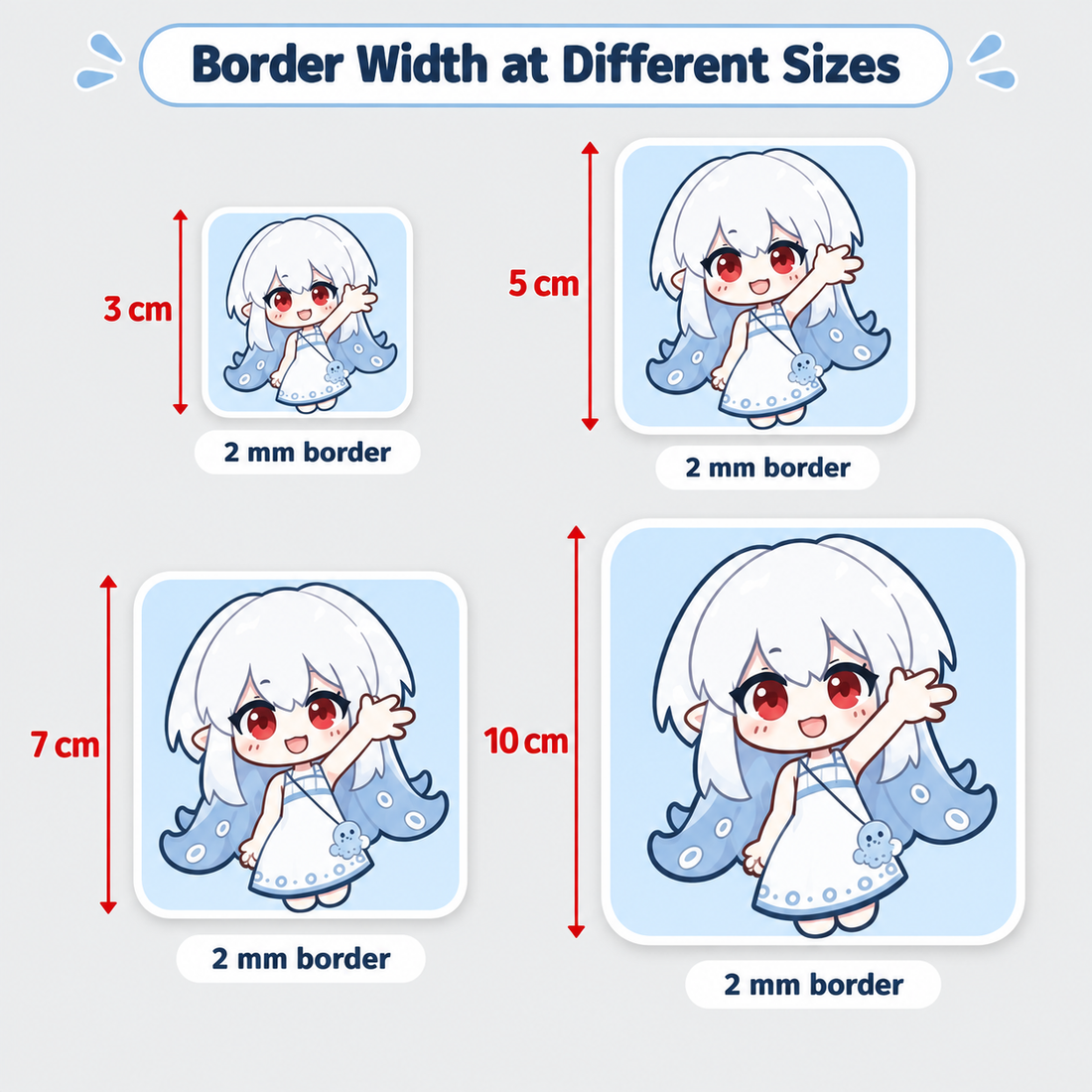 Custom Square Full-Cut Coated Paper Sticker