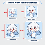 Custom Square Full-Cut Coated Paper Sticker
