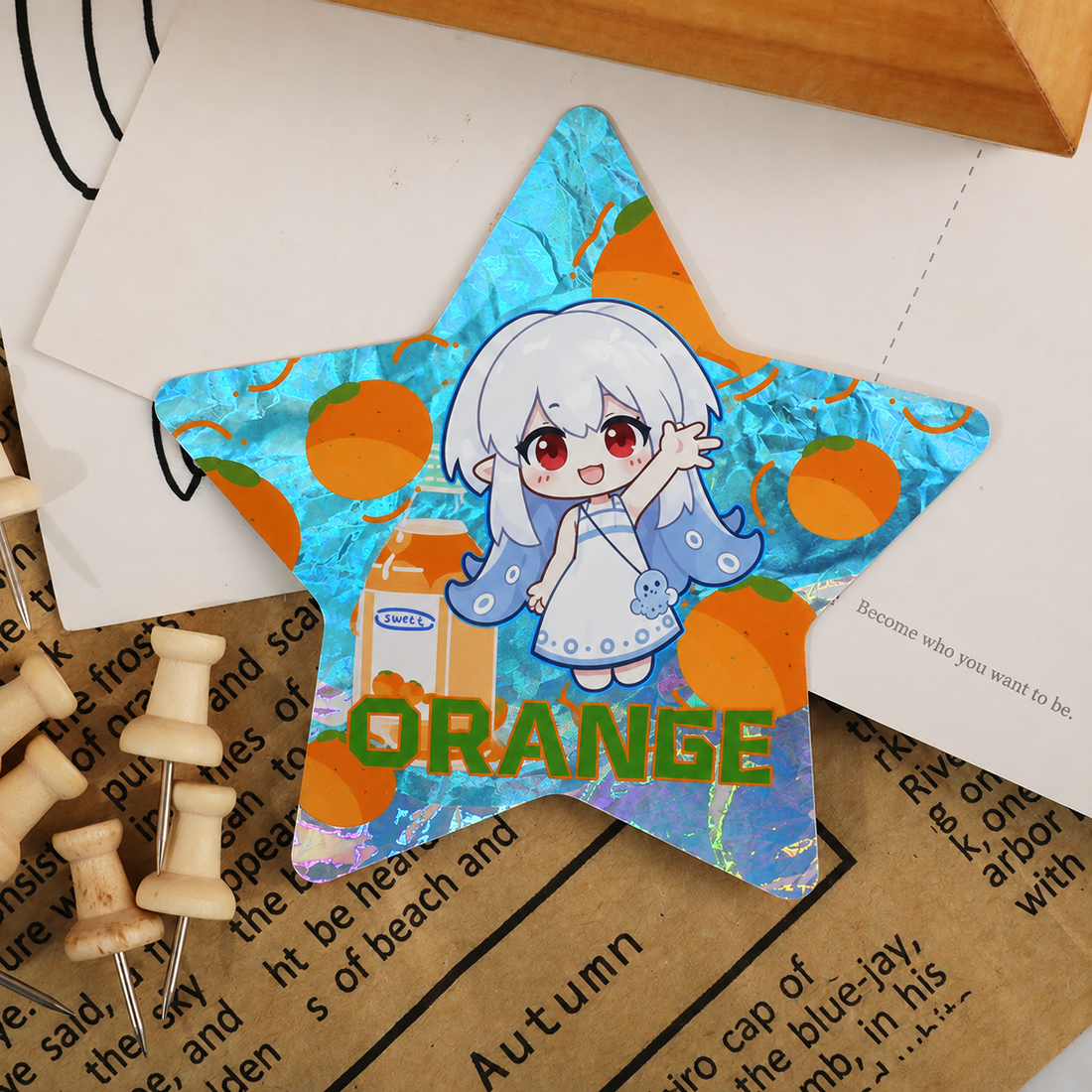 Laser Cloud Double-Flash Die-Cut Sticker (Shape)
