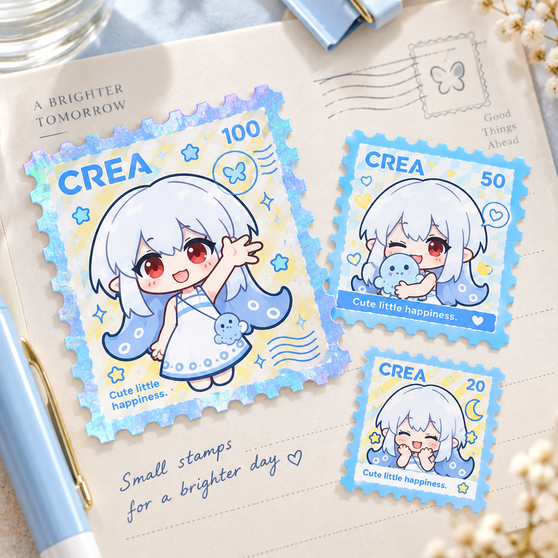 Custom Embossed Foil Stamp-Shape Sticker