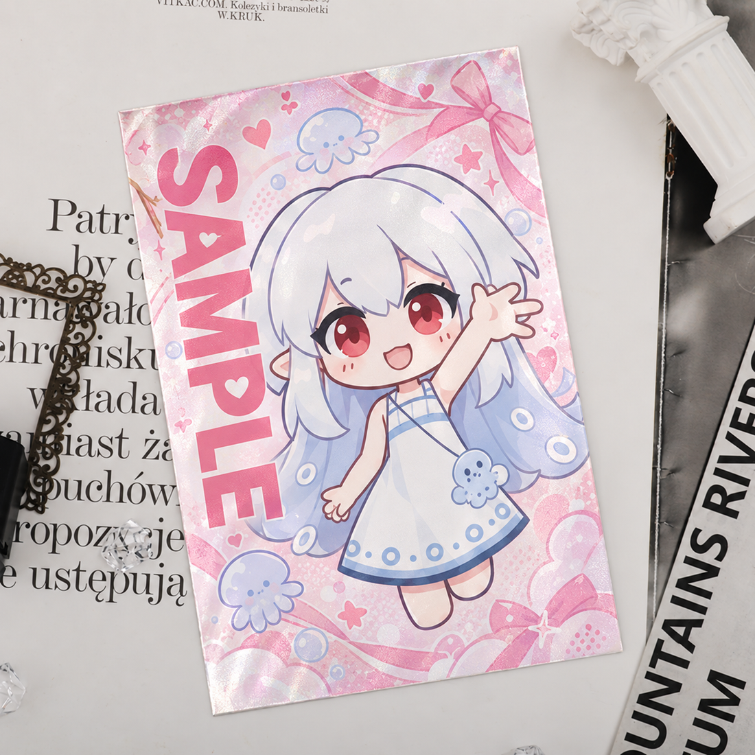 White Ceramic Postcard