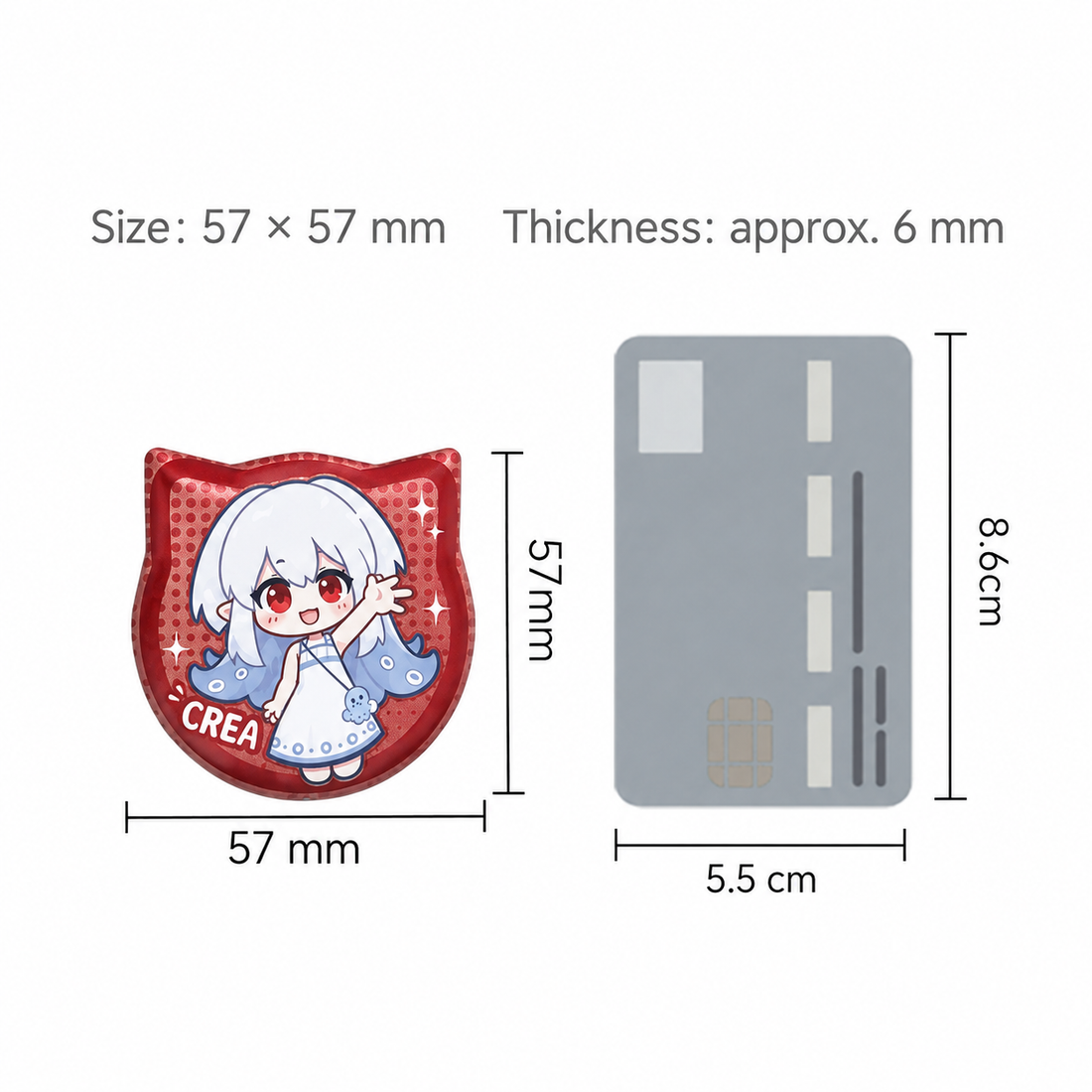 Double Flash Cat Ear Badge