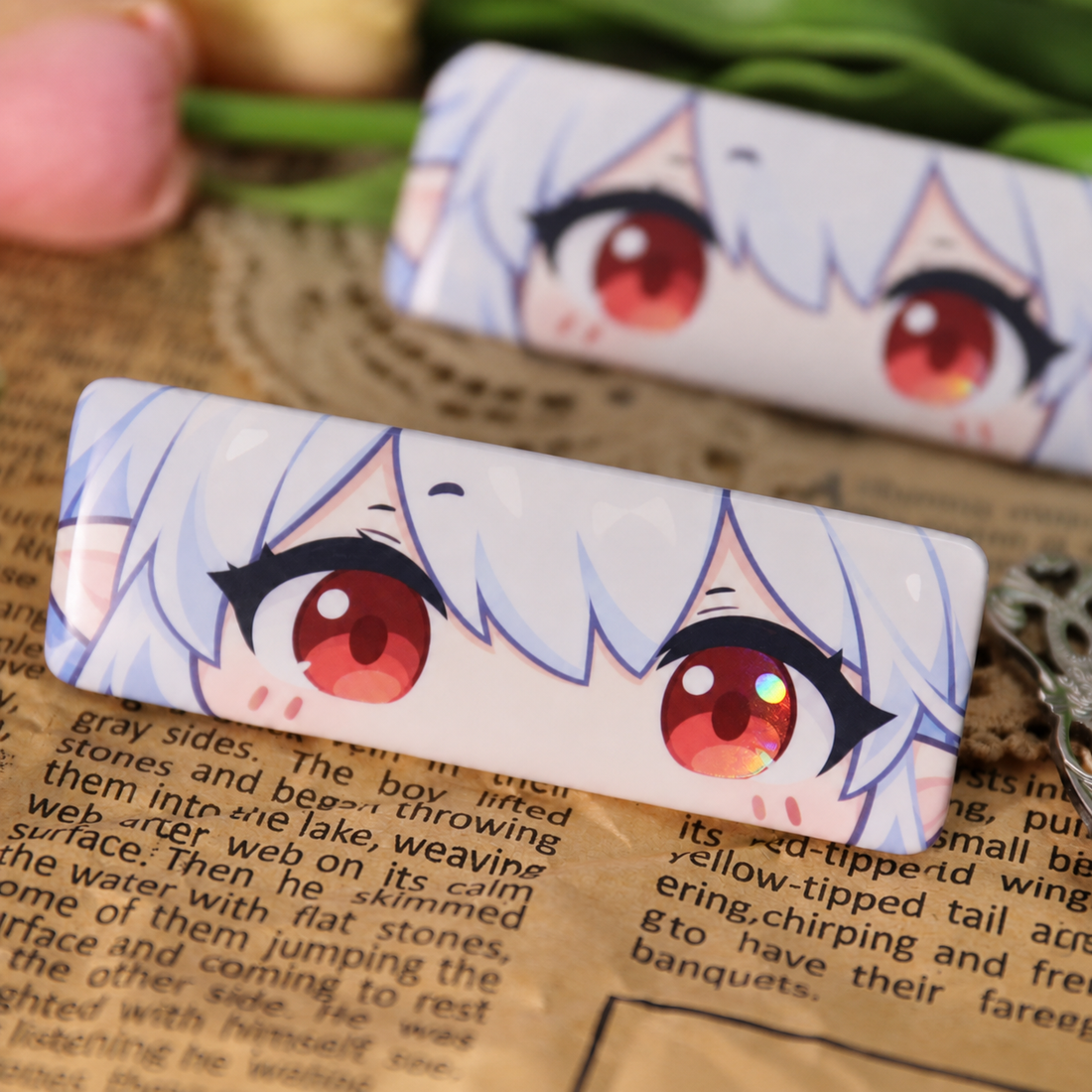 Double Flash Thin Strip Badge
