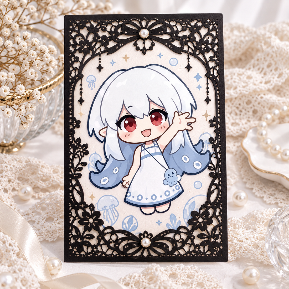 Lace Border Postcard