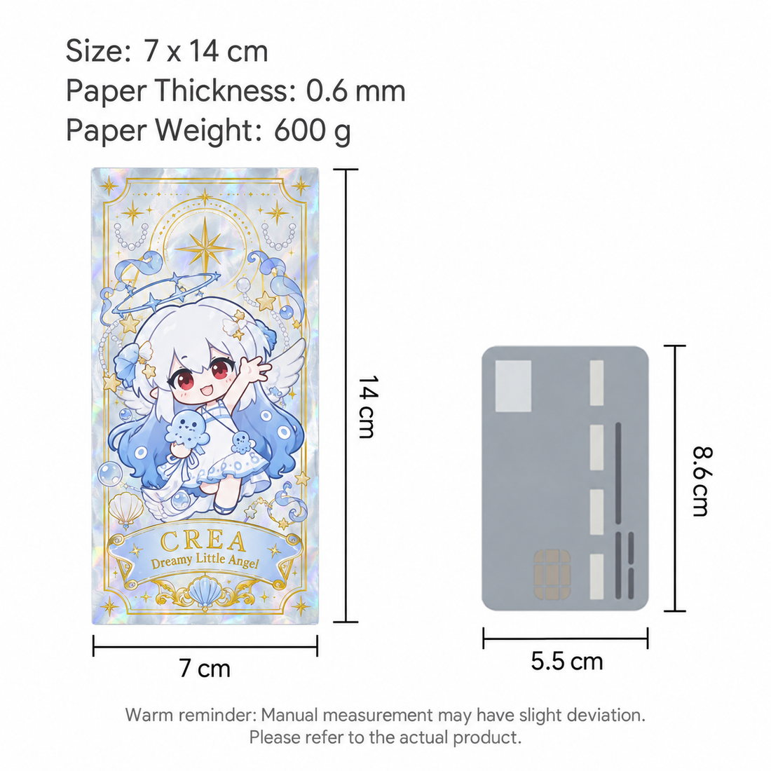 Ice Crack Holographic Tarot Card