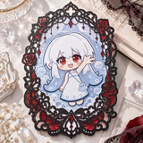 White Porcelain Lace Border Postcard