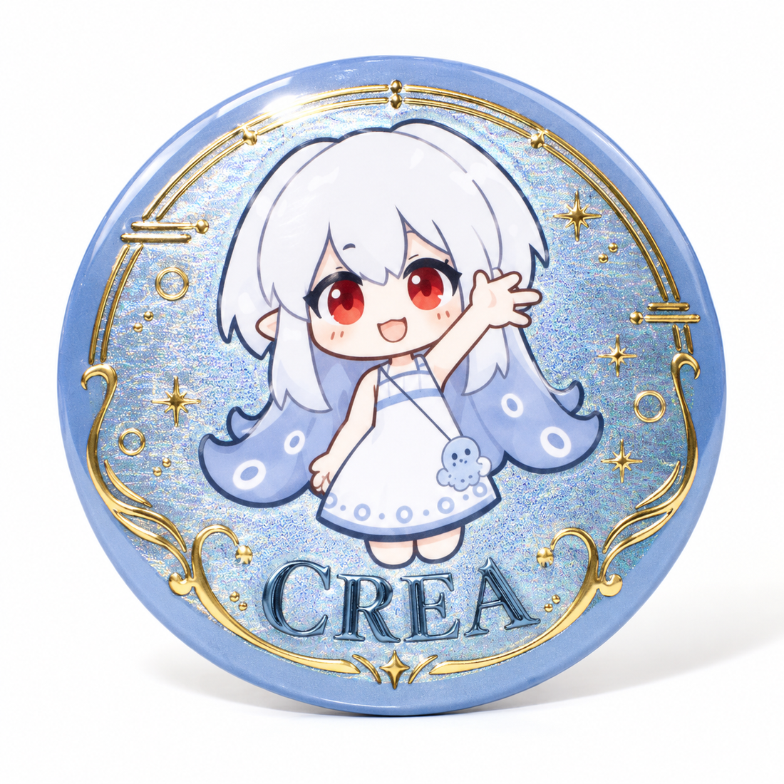 Custom Round Raised Foil & Cold Foil Button Pins