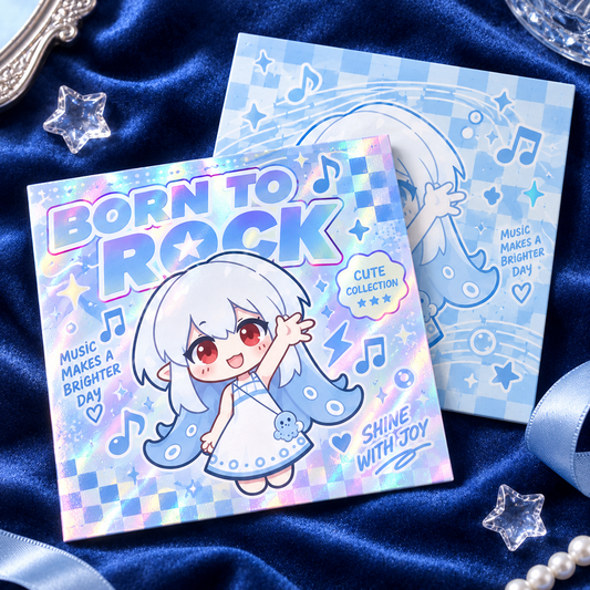 Laser Silver Square Card