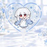 Custom Heart-Shaped PVC Fan