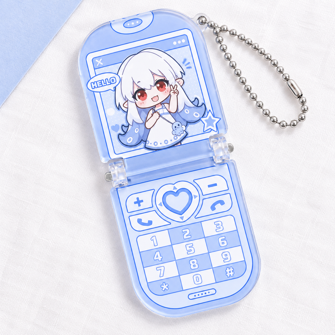 Flip Phone Acrylic Keychain