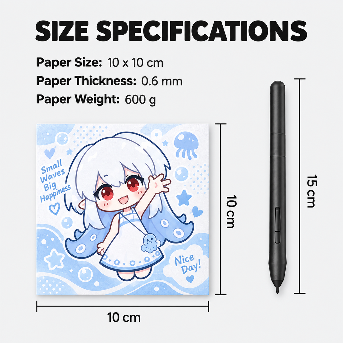 Laser Silver Square Card