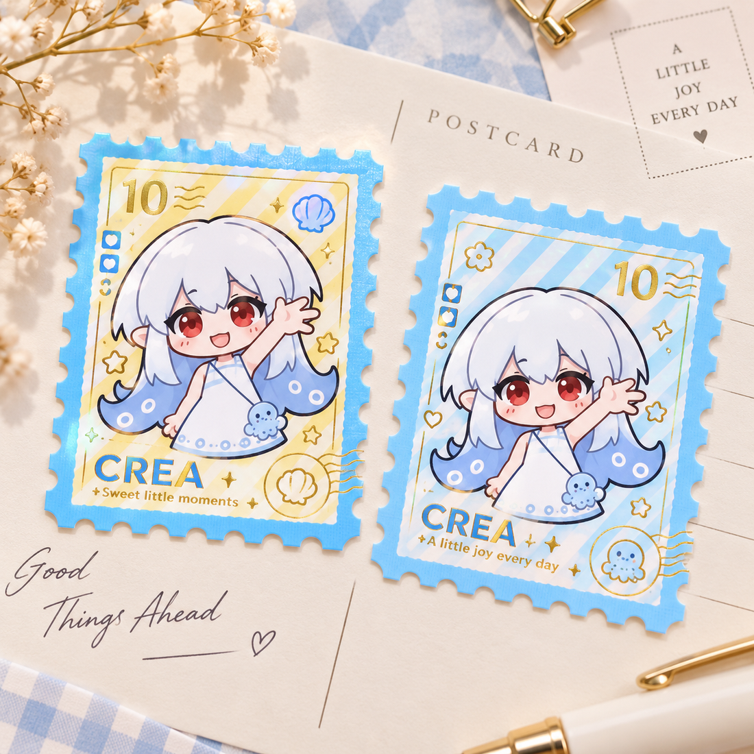 Custom Embossed Foil Stamp-Shape Sticker