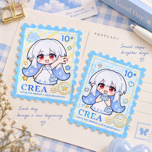Custom Embossed Foil Stamp-Shape Sticker