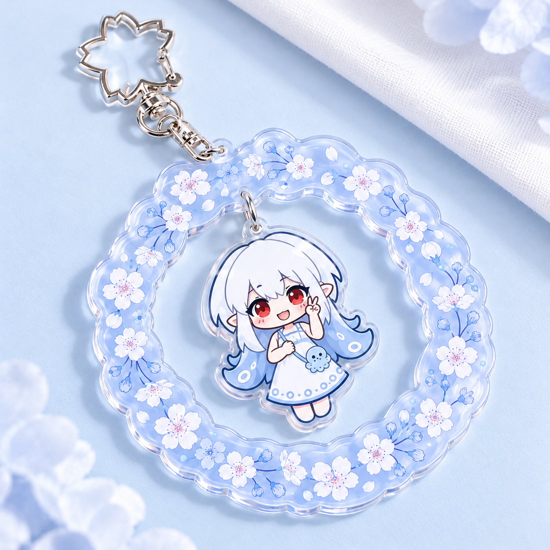 Wreath Wobble Acrylic Keychain
