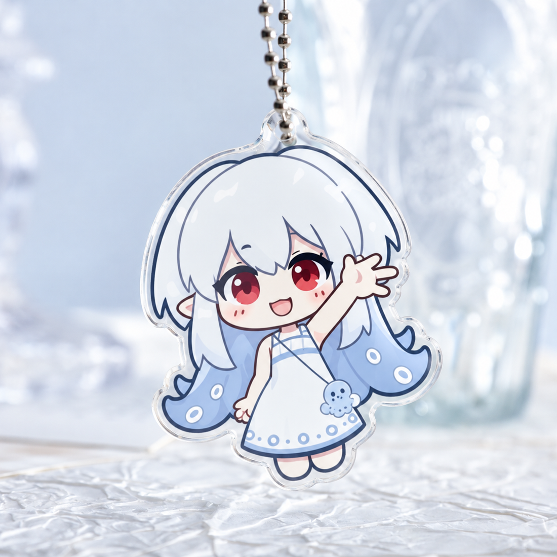 Fake Gel Acrylic Keychain