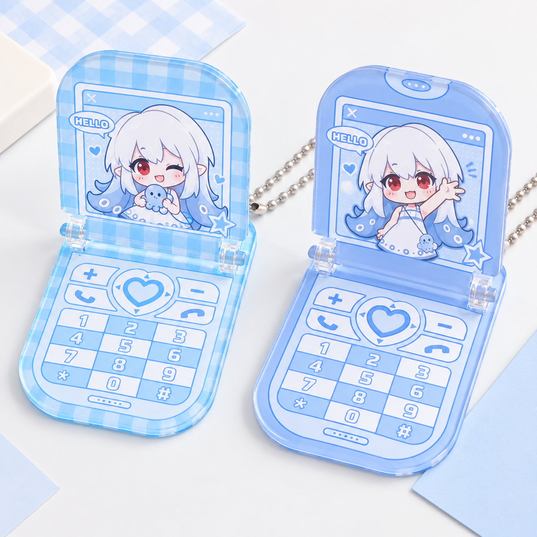 Flip Phone Acrylic Keychain