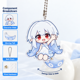 Wagtail Acrylic Keychain