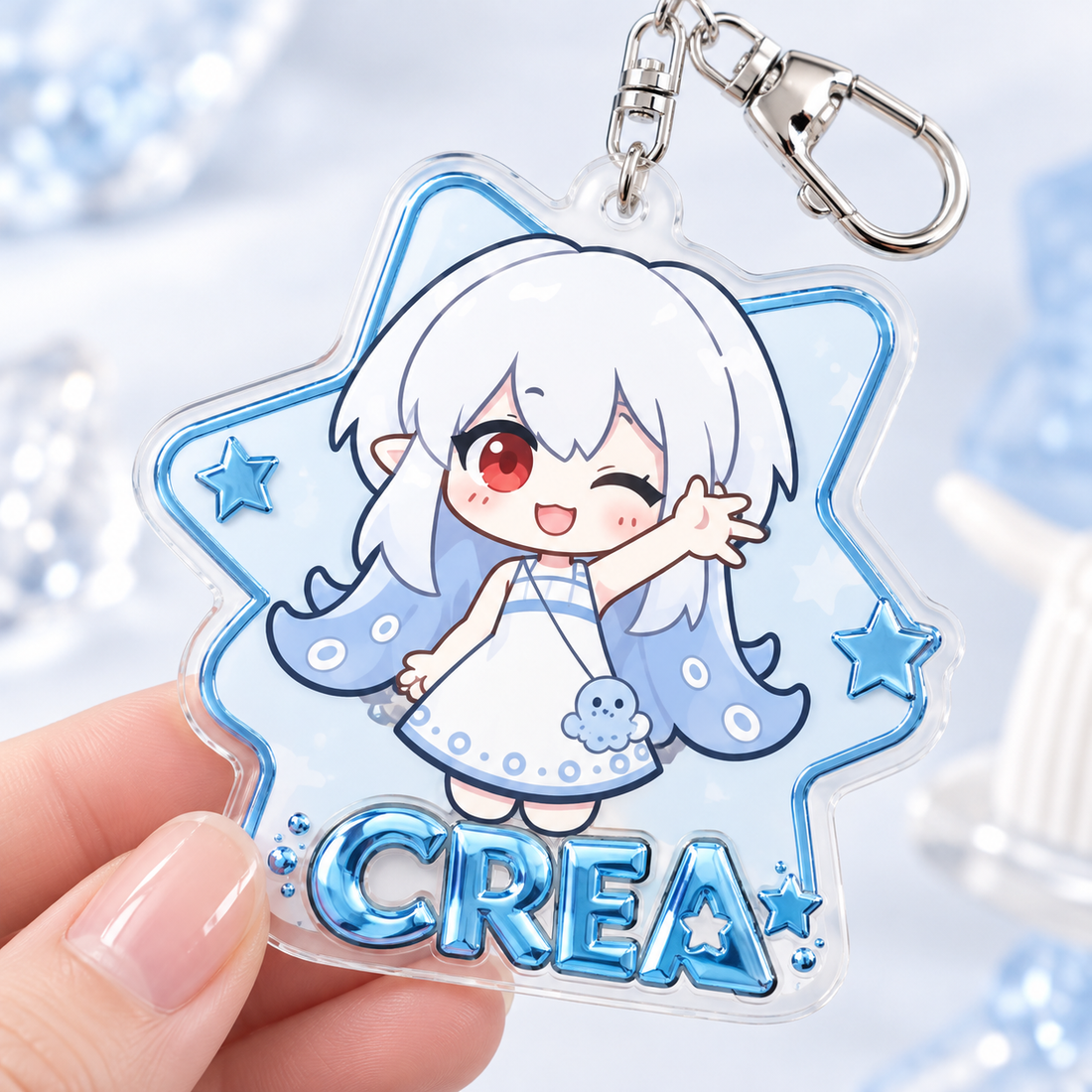 Embossed Foil Acrylic Keychain