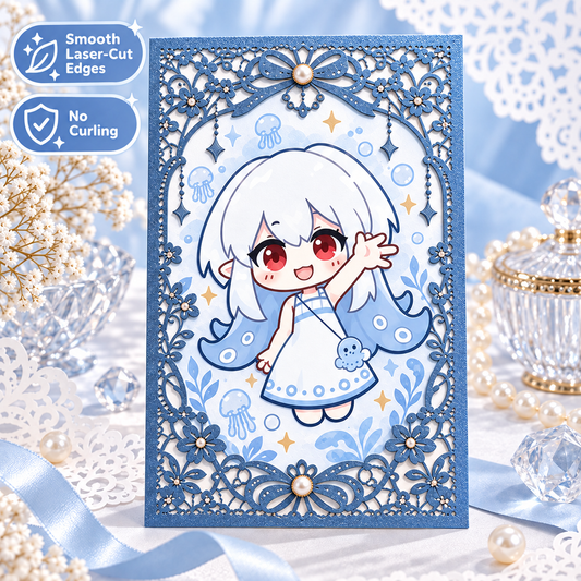 Vellum Lace Border Postcard