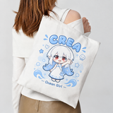 Custom Partial Print Open-Top Canvas Vest Bag