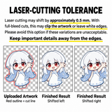 Laser Cloud Pattern Double-Flash Die-Cut Sticker