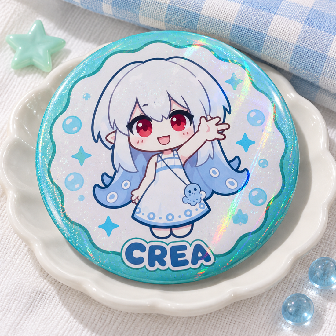 オリジナル印刷丸型ブリキ缶バッジピン（各種サイズ対応）