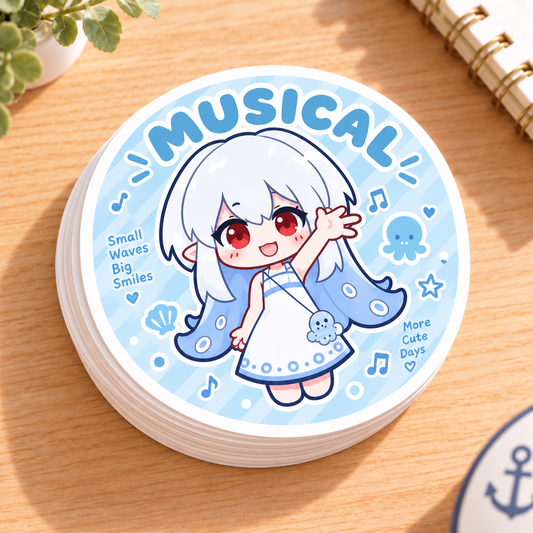 Custom Circle Full-Cut Coated Paper Sticker