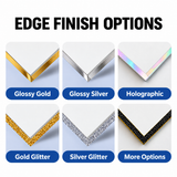 Custom Acrylic Double-Sided Glitter Border Card