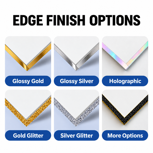 Custom Acrylic Double-Sided Glitter Border Card