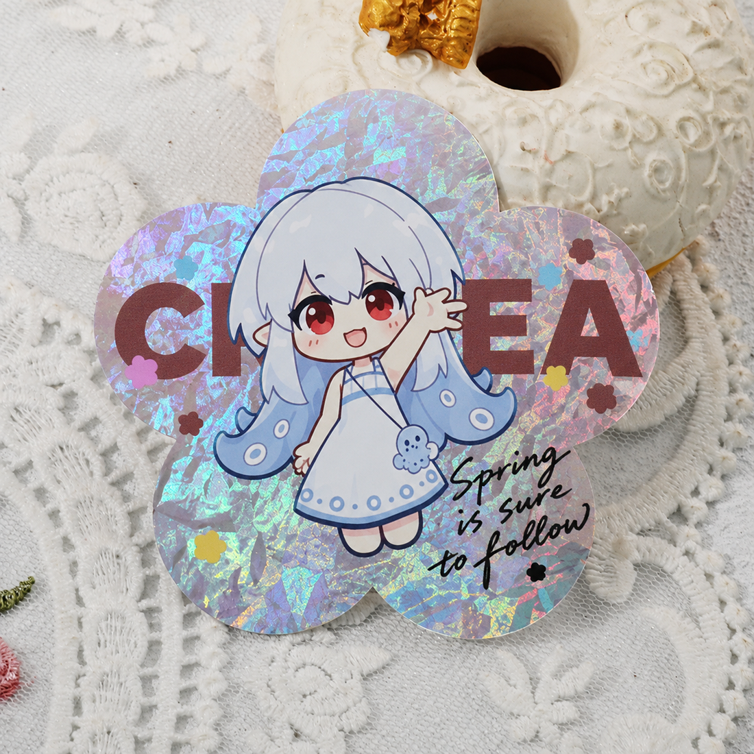 Laser Cloud Double-Flash Die-Cut Sticker (Shape)