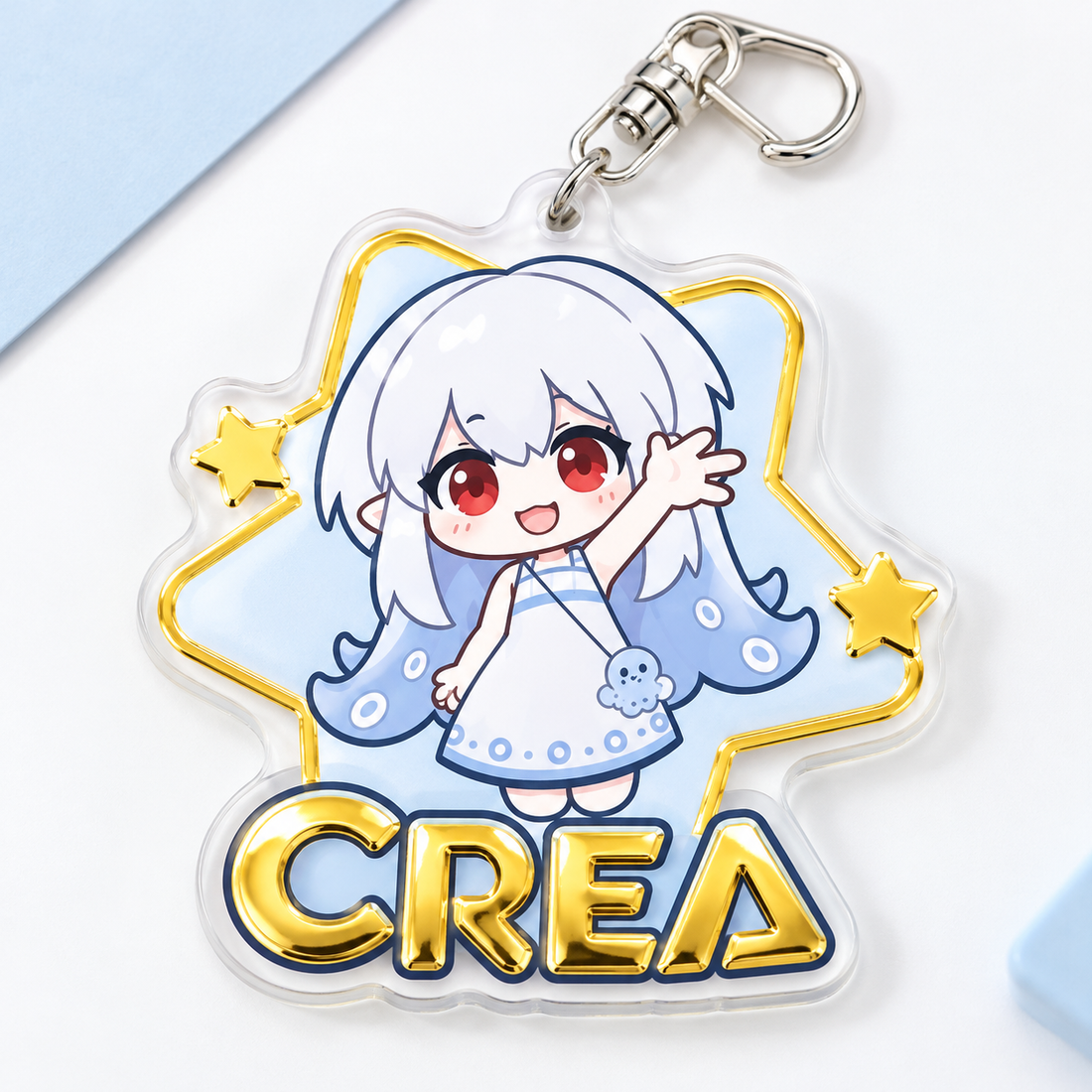 Embossed Foil Acrylic Keychain