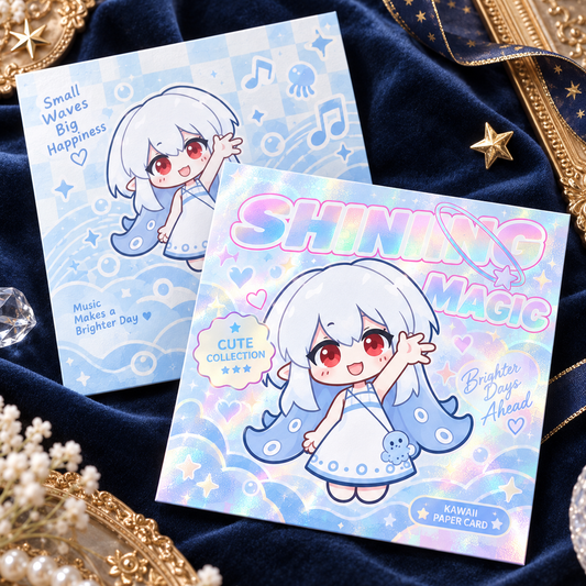 Laser Silver Square Card
