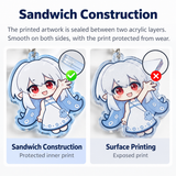 Color Edge Acrylic Keychain