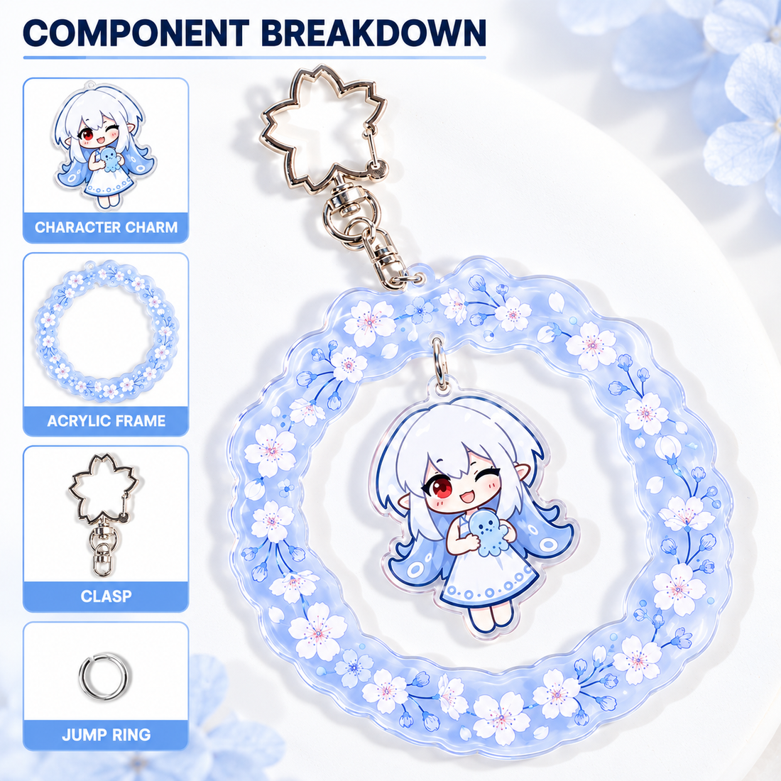 Wreath Wobble Acrylic Keychain