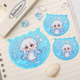 Laser Cloud Pattern Double-Flash Die-Cut Sticker