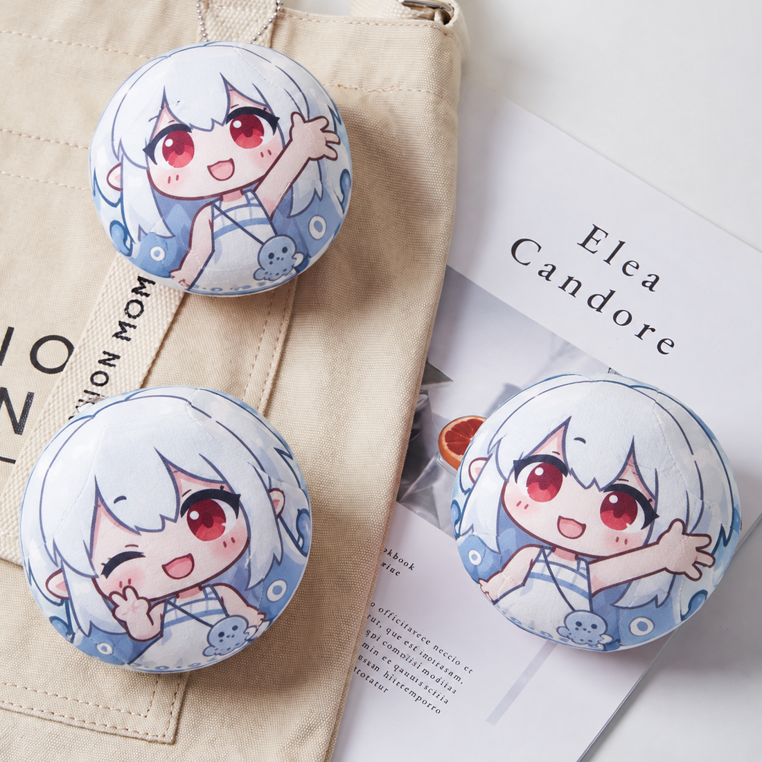 Custom Round Plush Ball Charm
