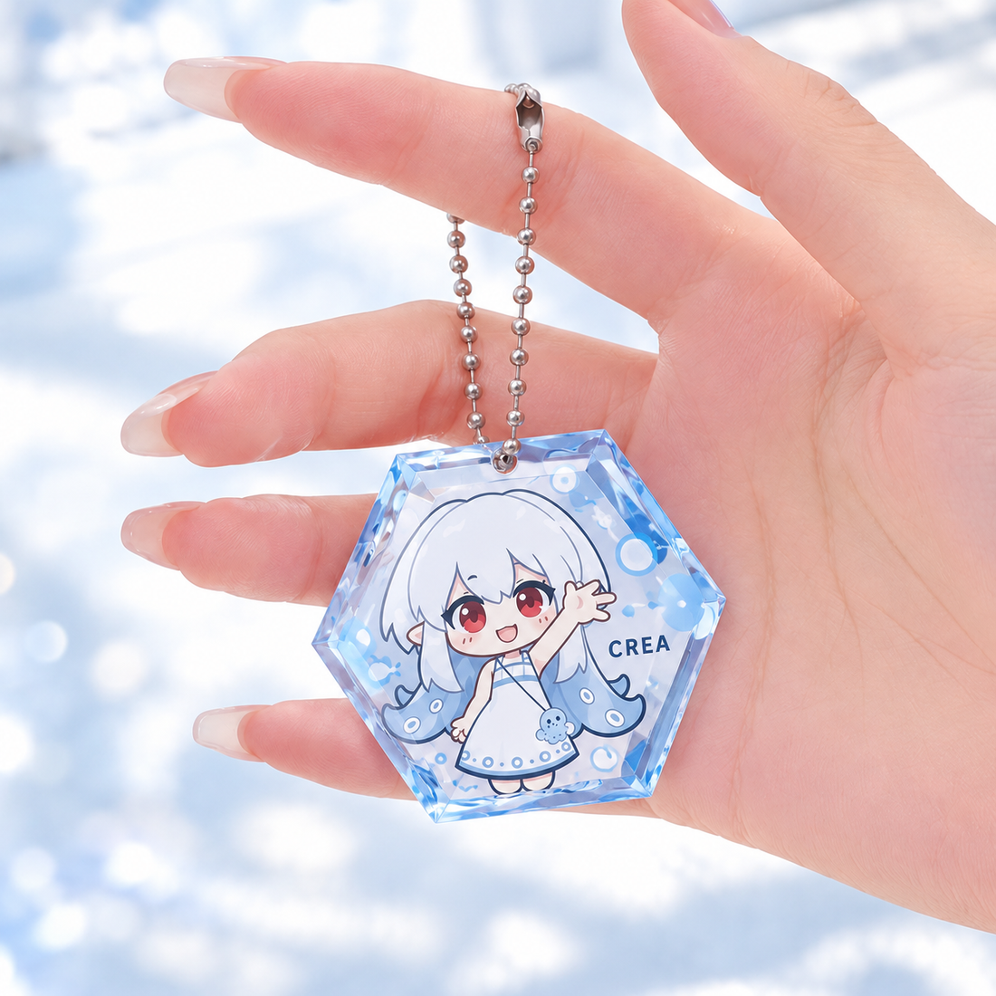 Custom Gem Acrylic Keychain